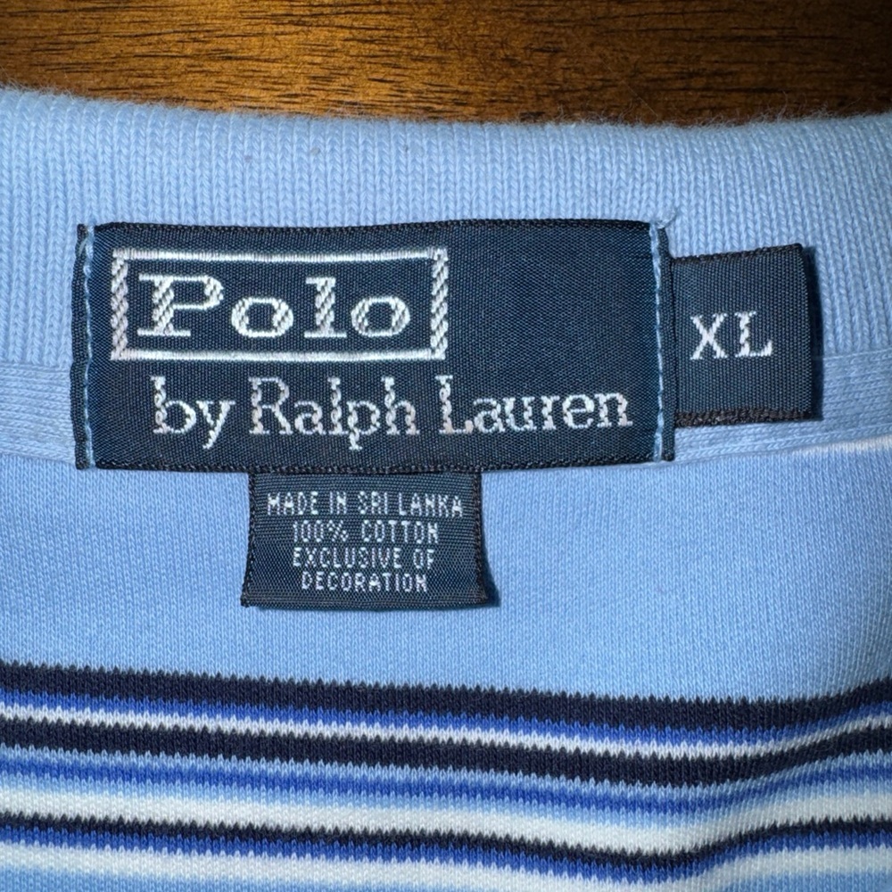Polo Ralph Lauren S/S Polo Shirts Mens XL Lot of 3 Red Blue Striped Golf Cotton - Picture 14 of 15